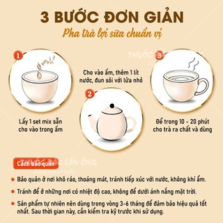 Trà lợi sữa, mát sữa, set mix 5 gói - Lãn Ông