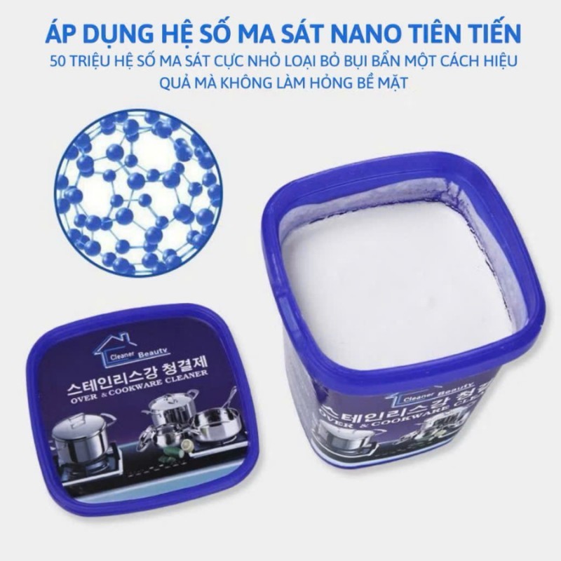 Tẩy Xoong Nồi - Tẩy Inox - Tẩy Xoong Nồi Đa Năng Làm Trắng Xoong, Nồi, Chảo Đồ Inox Nhà Bếp