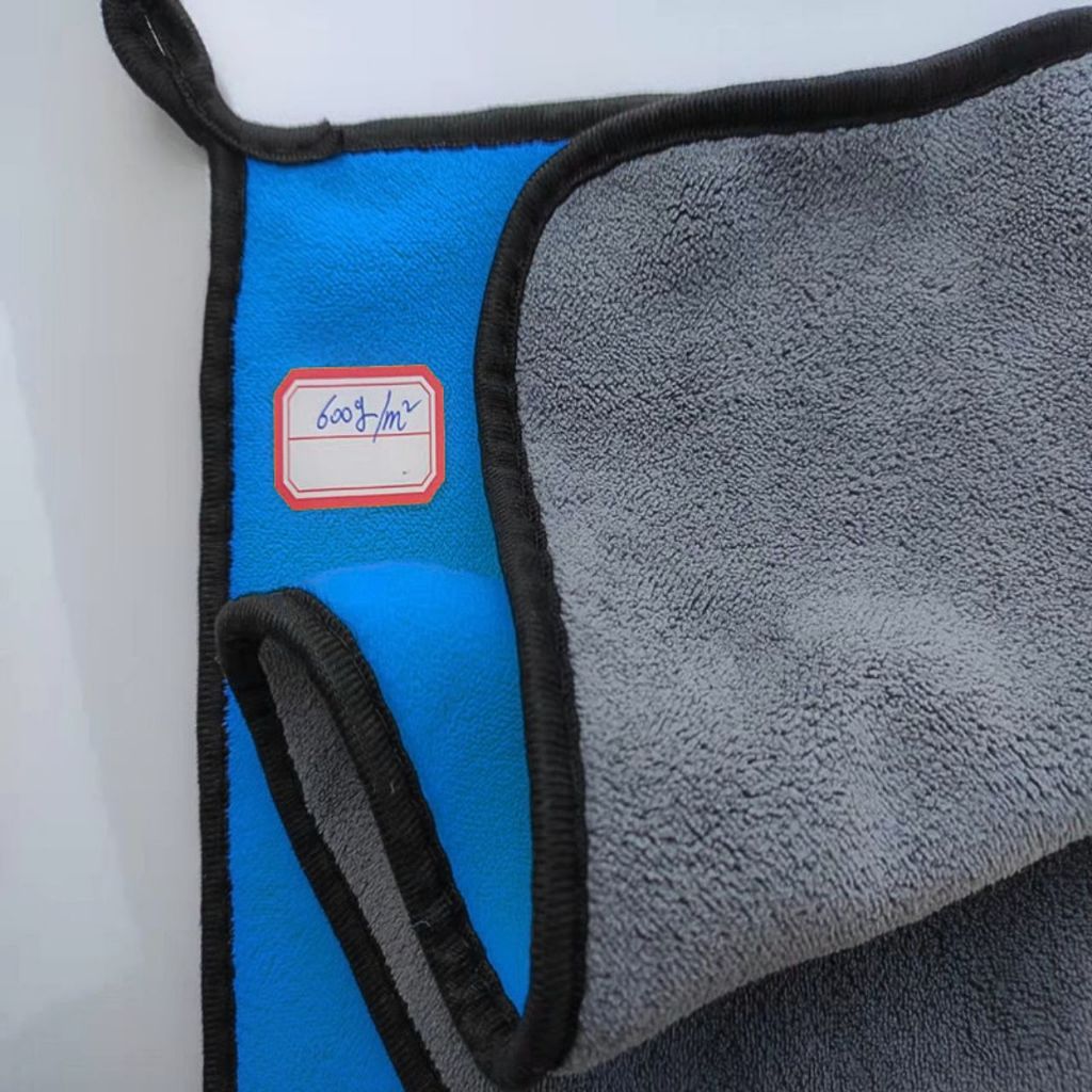 Khăn lau xe ô tô Microfiber siêu thấm không bị sơ rối 2 lớp - Loại Dày