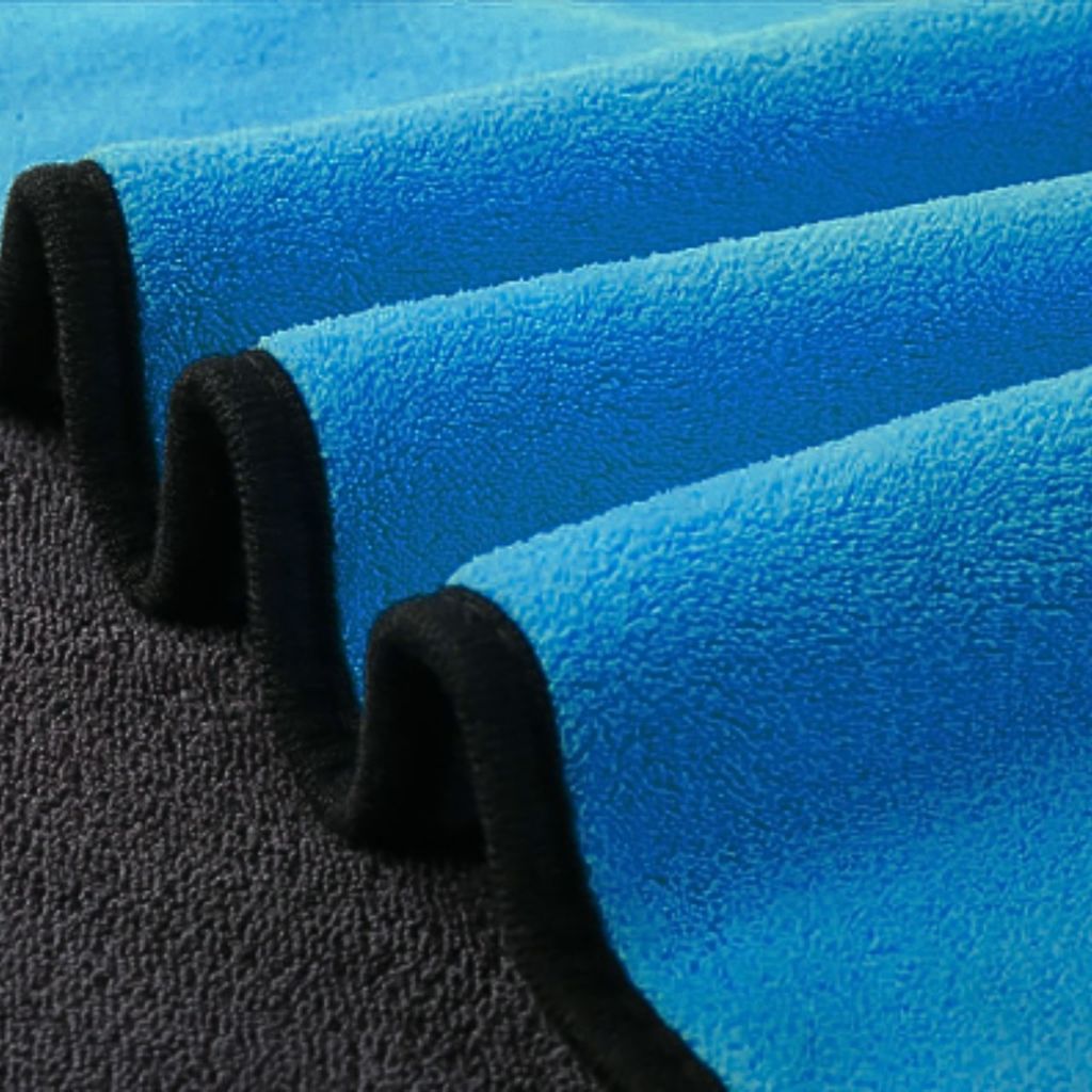 Khăn lau xe ô tô Microfiber siêu thấm không bị sơ rối 2 lớp - Loại Dày