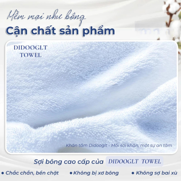 Combo 5 Khăn Mặt DIDOOGLT TOWEL Chất Liệu Cotton 100% Cao Cấp Mềm Mại Bông Tự Nhiên Phù Hợp Mọi Làn Da | BigBuy360 - bigbuy360.vn