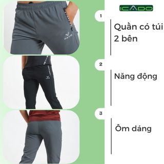 Quần Thể Thao Dài Tập Gym Yoga Nam AT1 Quần Tập Thun Dù Co Giãn Tốt PAVO Thoáng Khí thegioidotap