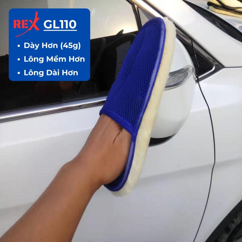 Găng tay rửa xe đa năng, đánh bóng, lau rửa ô tô lông cừu - Hàng Loại 1