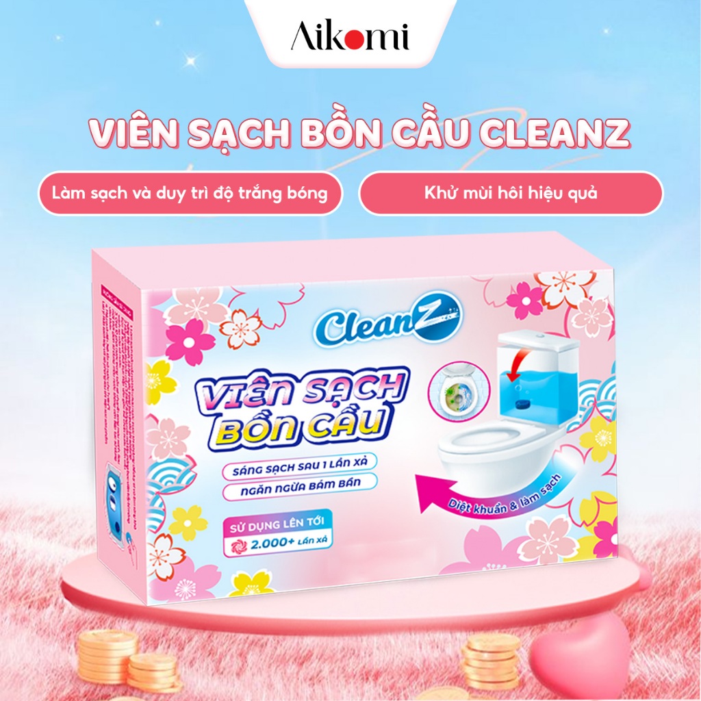 Viên thả bồn cầu CleanZ viên sạch bồn cầu khử mùi chai tẩy bồn cầu thế ...