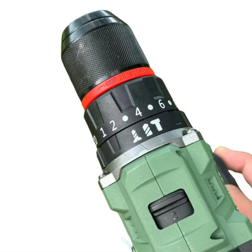 Máy Khoan Pin THPRO TH13 Xanh, 3 Chức Năng, Đầu 13ly Autolock, Động Cơ Không Chổi Than, Chân Pin Phổ Thông