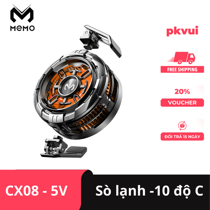 Quạt tản nhiệt sò lạnh MEMO CX08 5V làm lạnh nhanh công suất 12W tối ưu hiệu năng chơi game