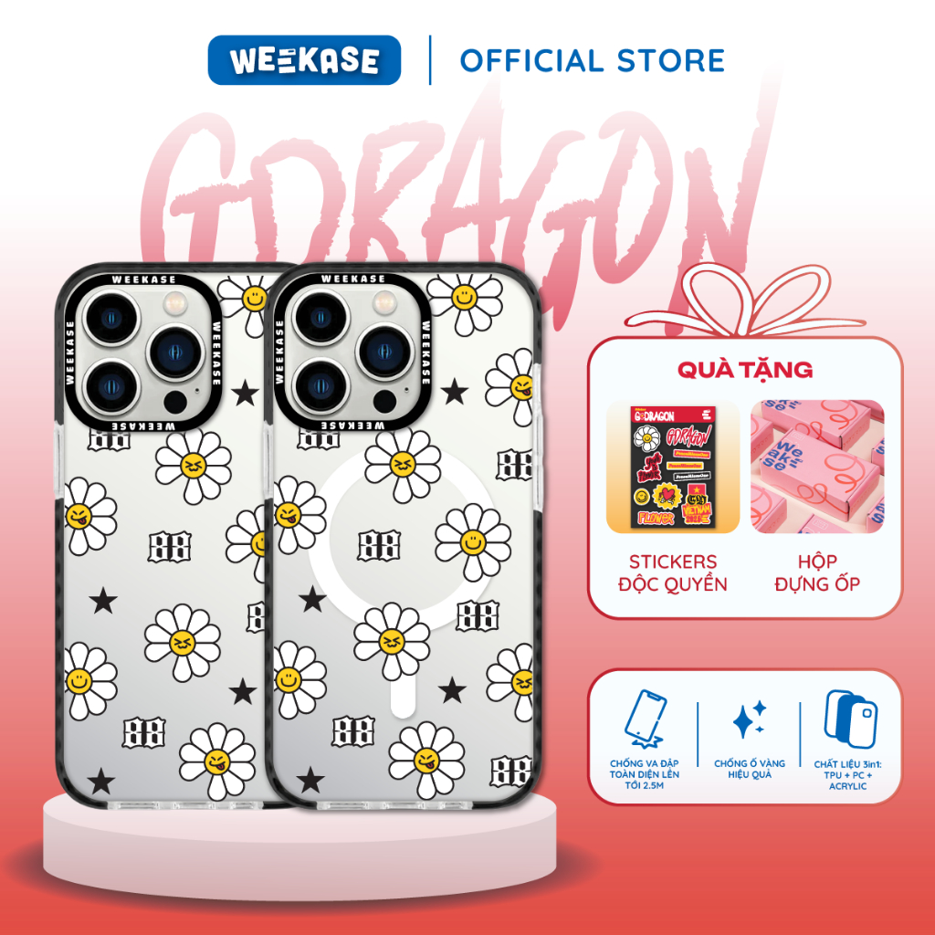 [TẶNG STICKER] Ốp Lưng Cứng iPhone Chống Sốc Chống Va Đập Weekase In ...