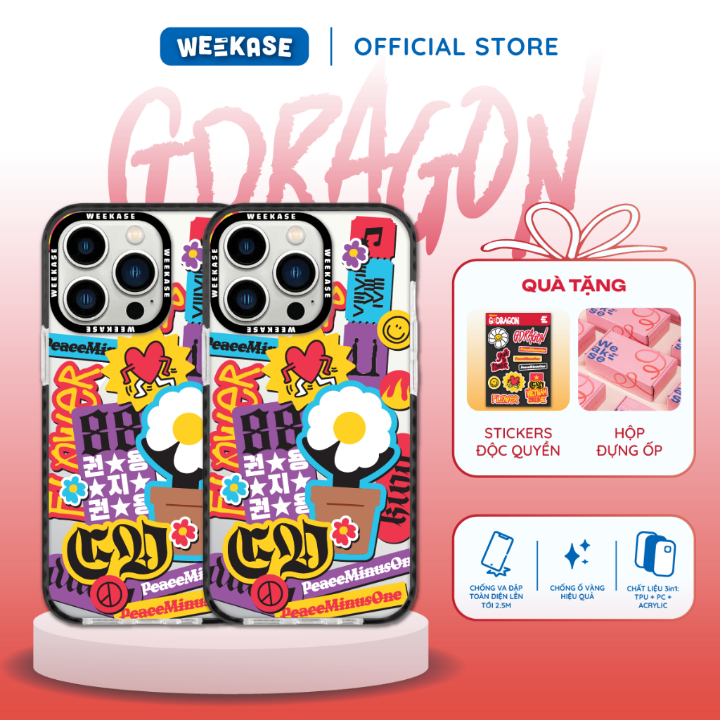 [TẶNG STICKER] Ốp Lưng Cứng iPhone Chống Sốc Chống Va Đập Weekase In ...