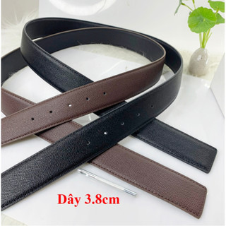Dây lưng nam bấm lỗ không kèm mặt bản to dùng cho khoá bấm lỗ 3,8-4cm- tặng đinh đục lỗ