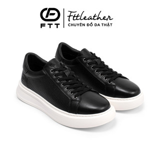 Giày da nam Sneaker Fttleather, giày thể thao da bò cao cấp đục lỗ thoáng khí đế siêu nhẹ F908
