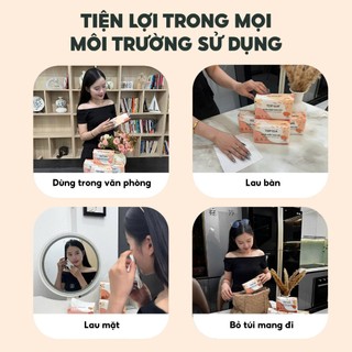 Thùng 20 gói giấy ăn TopGia Sắc Hạ dập vân 4D 240 tờ mềm mịn siêu dai 140x170mm, thùng 16/30/36/40 gói