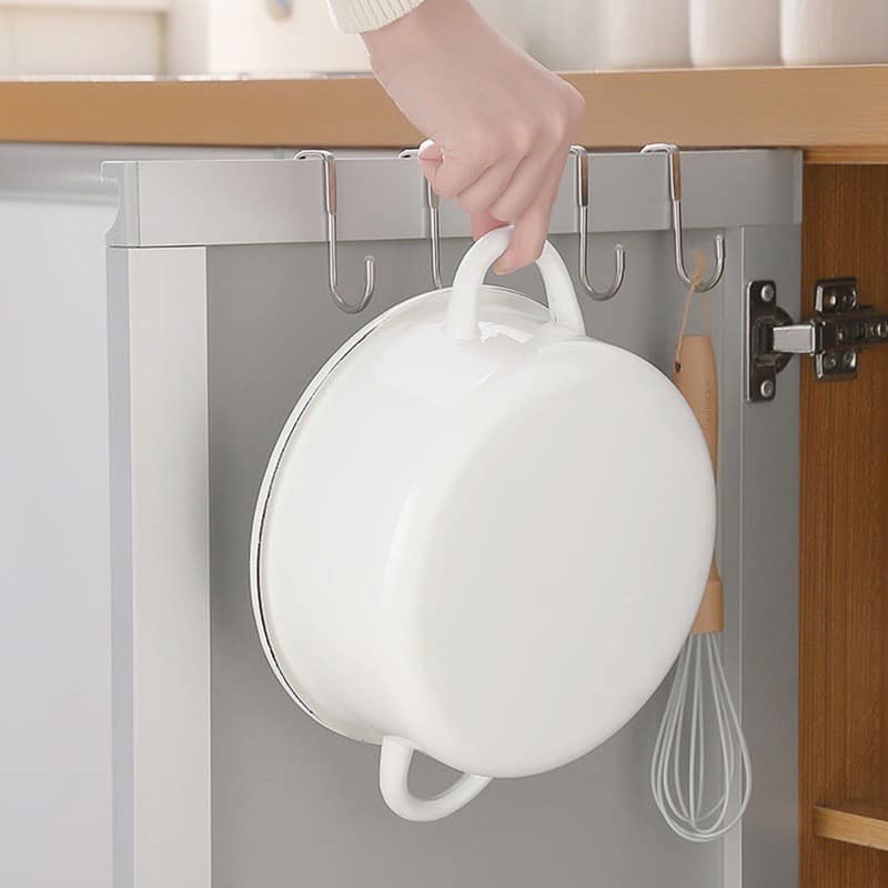 Móc Đôi Inox Treo Đồ Đa Năng Hình Chữ S Gài Sau Cánh Tủ Bếp, Không Gỉ Set, Thiết Kiệm Không Gian