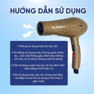 Máy sấy công suất cao Glanzen Hair Dryer công suất lớn