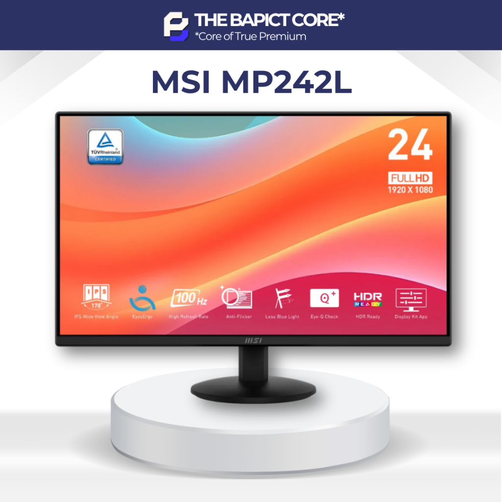 [HOẢ TỐC HCM] Màn hình MSI PRO MP242L (23.8 inch/FHD/IPS/100Hz/1ms) - Chính hãng