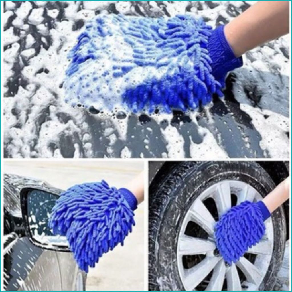 Găng Tay San Hô Rửa Xe Microfiber Siêu Mềm Mịn Tiện Dụng (Hàng Loại 1, dày dặn, màu sắc giao ngẫu nhiên) - Phụ Kiện Ô Tô