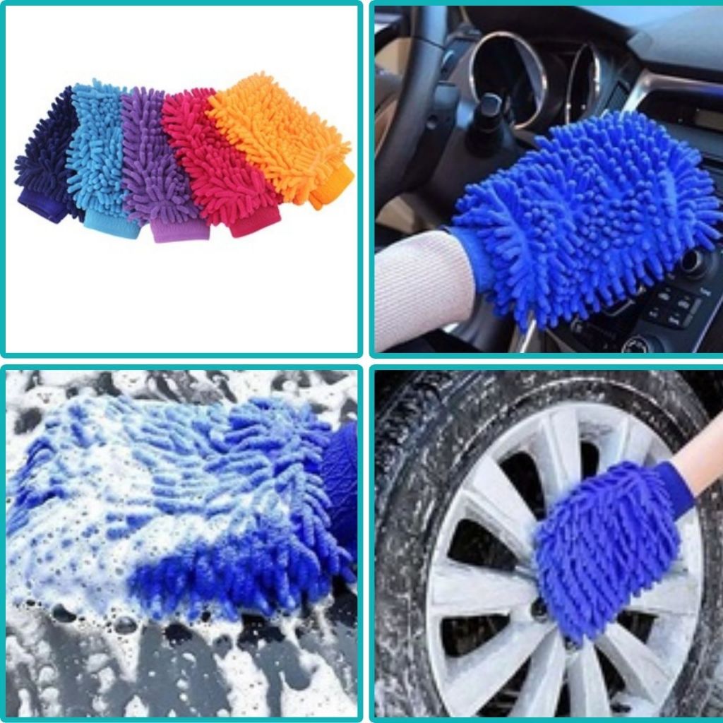 Găng Tay San Hô Rửa Xe Microfiber Siêu Mềm Mịn Tiện Dụng (Hàng Loại 1, dày dặn, màu sắc giao ngẫu nhiên) - Phụ Kiện Ô Tô