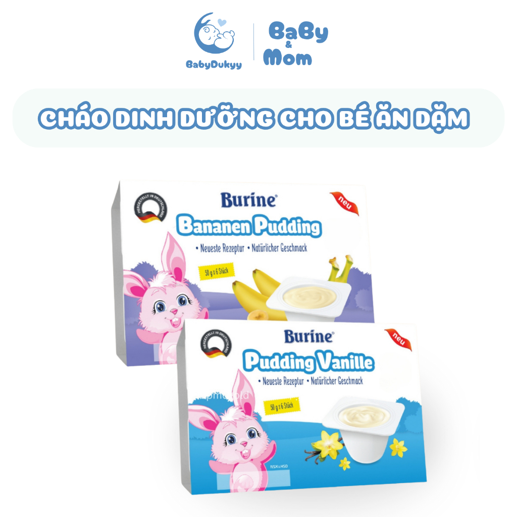 Cháo Sữa Váng Sữa Burine Cho Bé Từ 6 Tháng, Váng Sữa Pudding Ăn Dặm ...