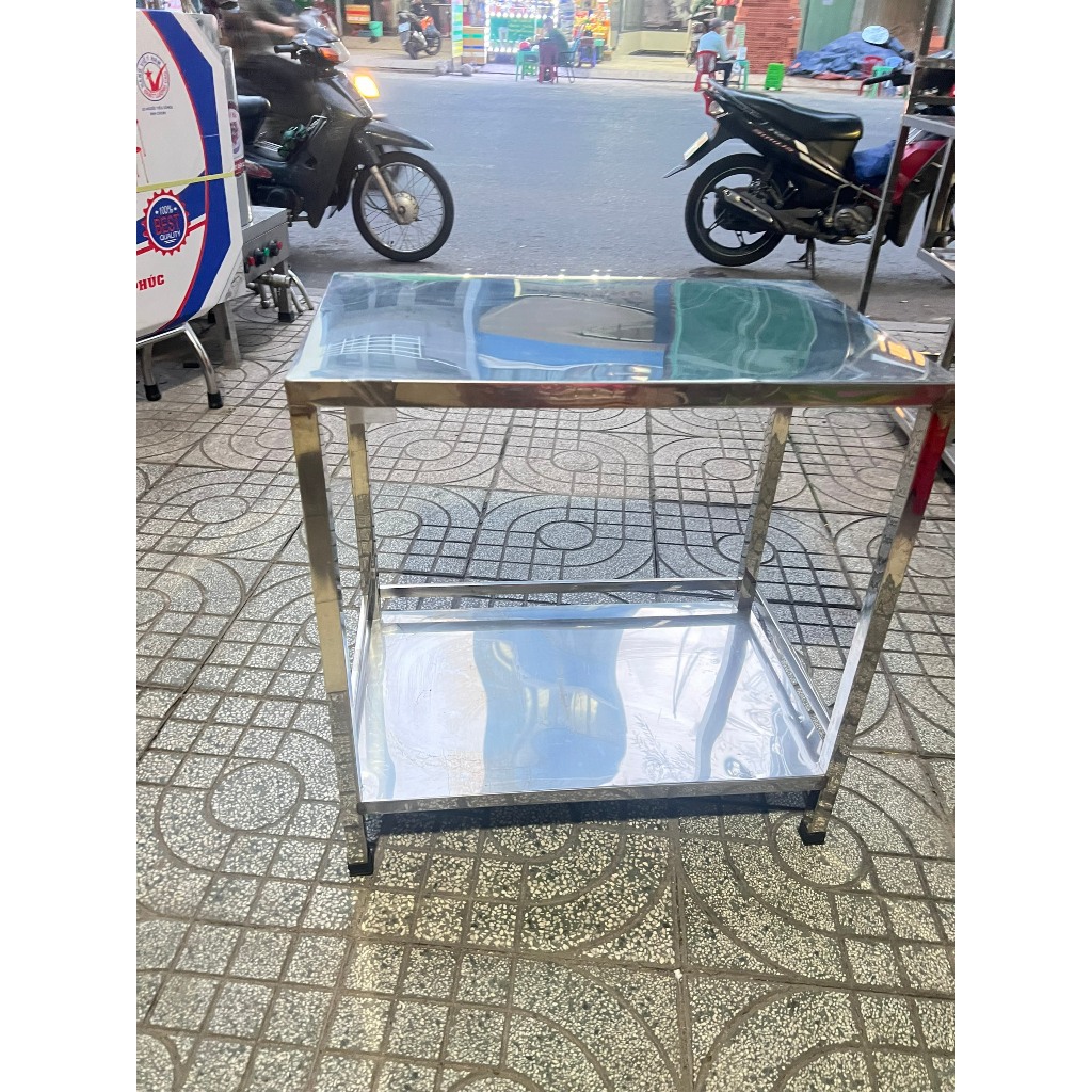 bàn sơ chế inox đủ kích thước (sản xuất tại xưởng)