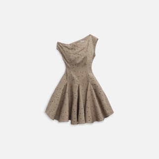 Đầm Ngắn One Shoulder Cocktail, Chất Vải Cotton Muối Tiêu Chấm Bi Thoải mái ,WDN130 , SOME HOW STORE