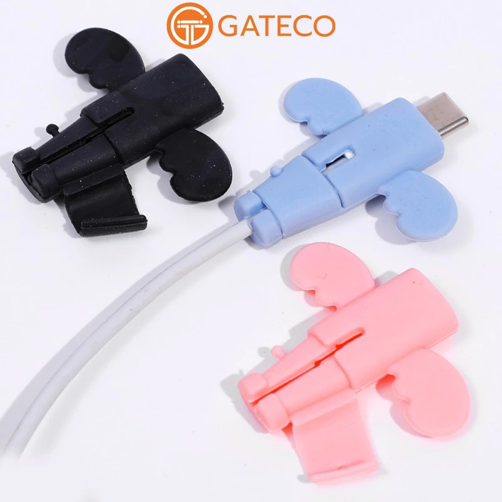 Phụ kiện bọc bảo vệ đầu sạc cánh thiên thần silicon 1 đầu nhò chống gãy đứt cáp sạc GATECO SHOP