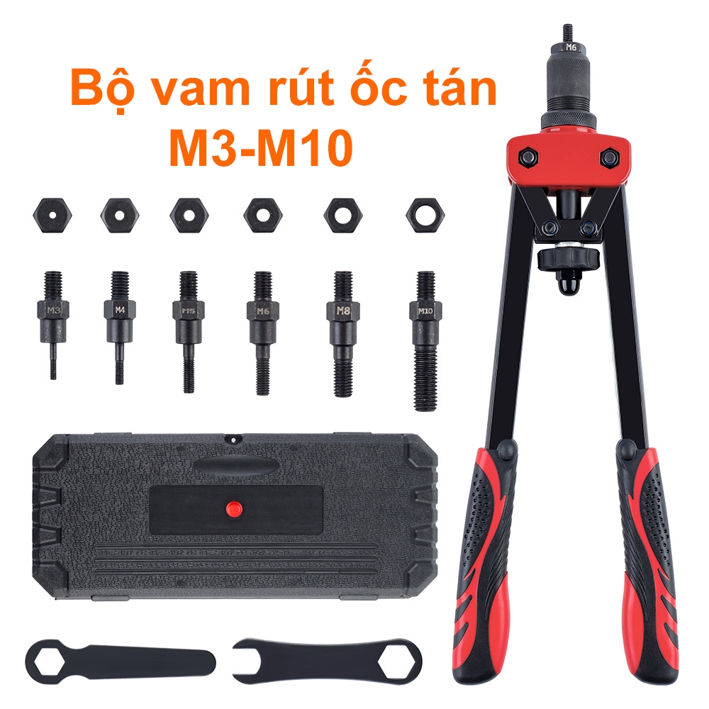 Súng Bấm Vam Rút Ốc Tán M3-M10 | Bộ Kìm Bấm Đai Ốc Ren Thép Hợp Kim ...