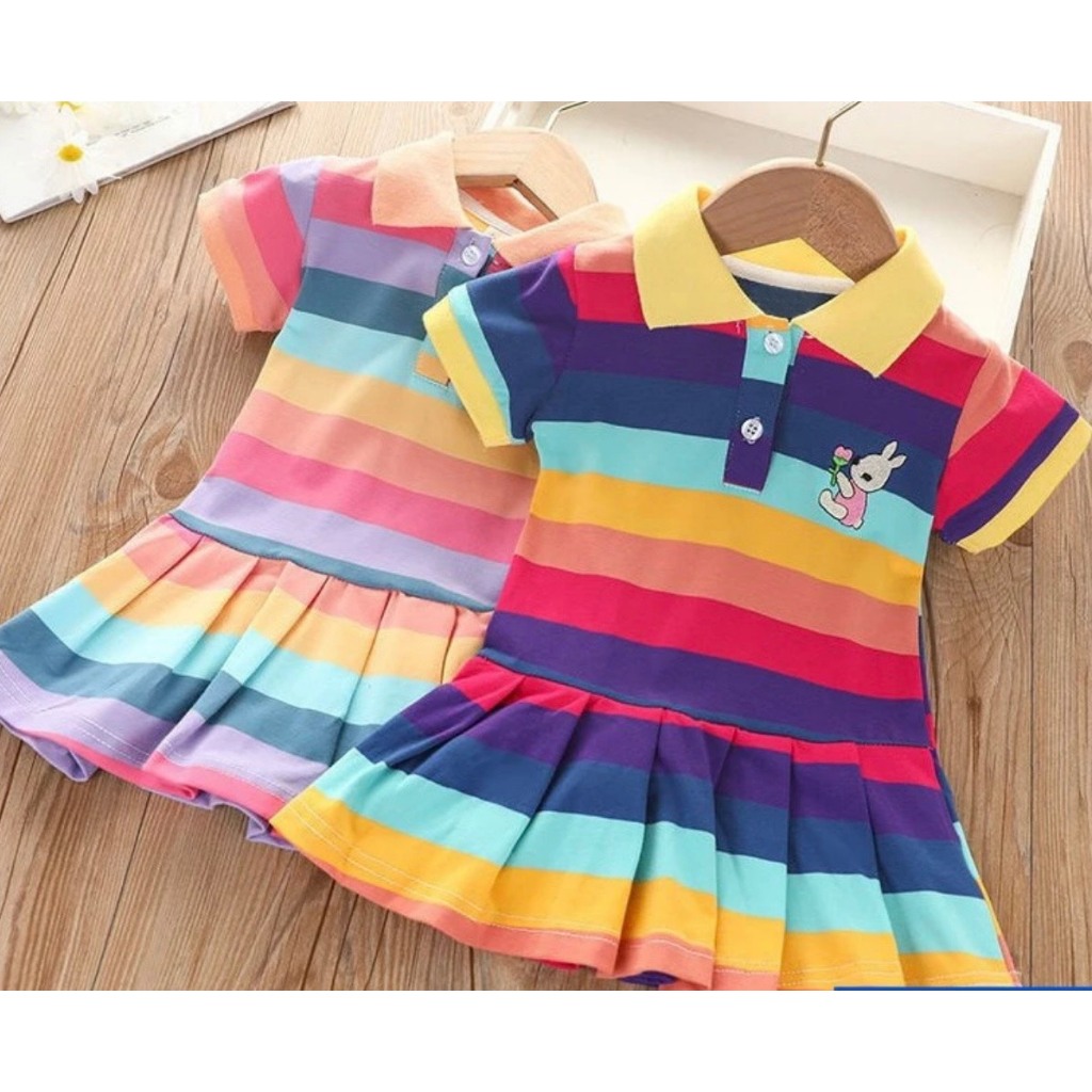 VÁY CẦU VỒNG DỄ THƯƠNG CHO BÉ GÁI TỪ 9-35KG CHẤT LIỆU THOÁNG MÁT