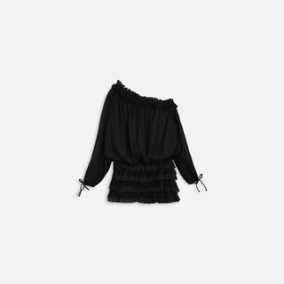 Đầm Ngắn Flowy Layers, Chất Vải Vải Tơ Nến Thoải mái ,WDN128, SOME HOW STORE