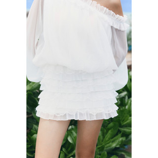 Đầm Ngắn Flowy Layers, Chất Vải Vải Tơ Nến Thoải mái ,WDN128, SOME HOW STORE