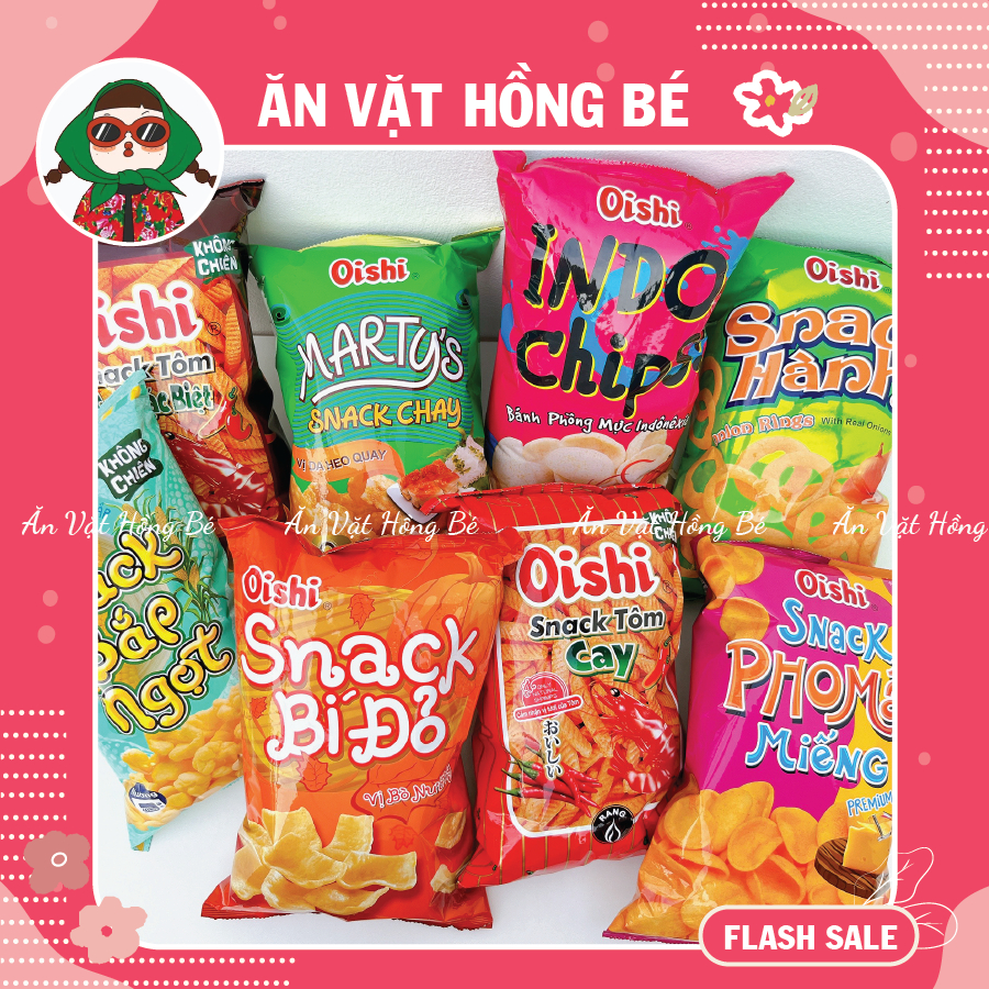 [GÓI SIÊU TO KHỔNG LỒ 110G] Bim bim Oishi đủ 8 vị hàng chính hãng