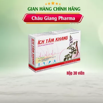 Ích Tâm Khang hộp 30 viên hỗ trợ giảm triệu chứng khó thở, hồi hộp do suy tim, hỗ trợ giảm cholesterol