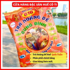 Trà Cung Đình Hoàng Đế Huế Quốc Tuấn Gói Lớn 500g Gồm 12 Túi Nhỏ Thơm Ngon Chuẩn Vị, Đặc Sản Huế