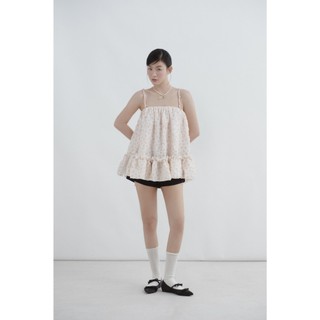 Áo babydoll OLV 2 dây họa tiết hoa pastel ngọt ngào dễ thương Tassie phù hợp đi chơi đi cà phê