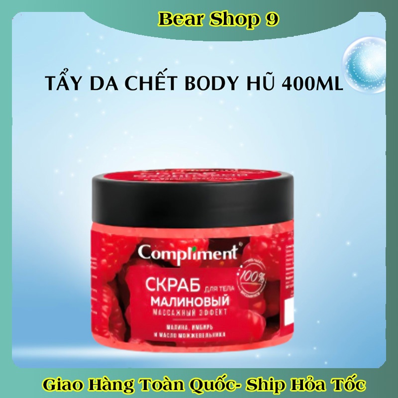 Tẩy Da Chết Body Compliment Trái Cây Sáng Da, Giảm Mụn, Ngừa Lão Hóa Da 400ml Chính Hãng Nga