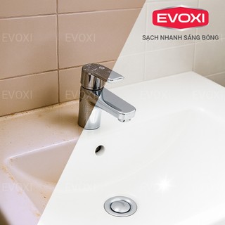 Chai Tẩy cặn canxi EVOXI, Chai xịt vệ sinh tẩy cặn canxi vòi sen, gương, vách kính, vòi bếp, chậu bếp, chậu Lavabo, inox