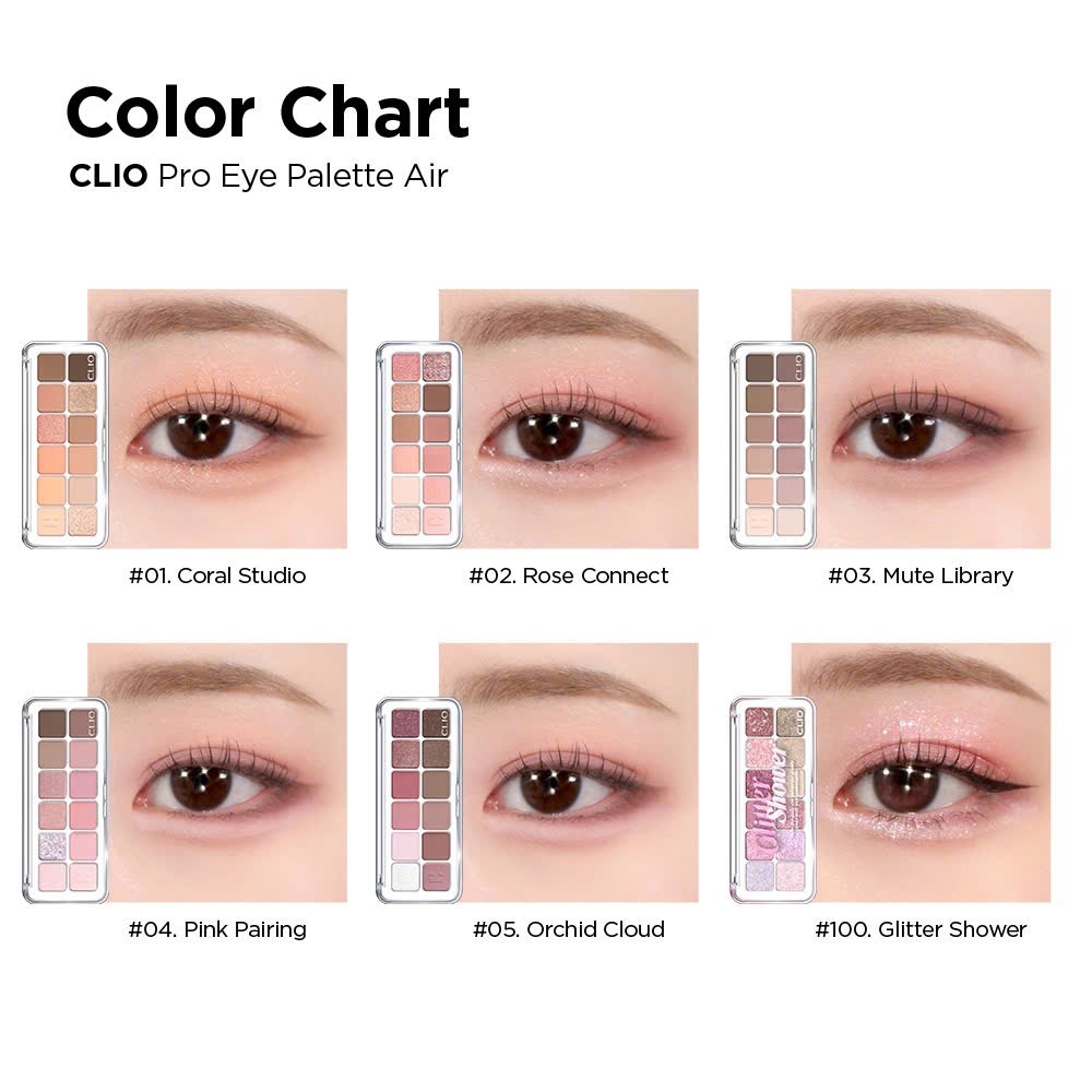 CLIO Phấn Mắt Trang Điểm 12 Ô Pro Eye Palette màu chuẩn 7.2g | NHÍM HOUSE