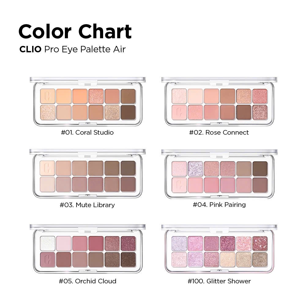 CLIO Phấn Mắt Trang Điểm 12 Ô Pro Eye Palette màu chuẩn 7.2g | NHÍM HOUSE