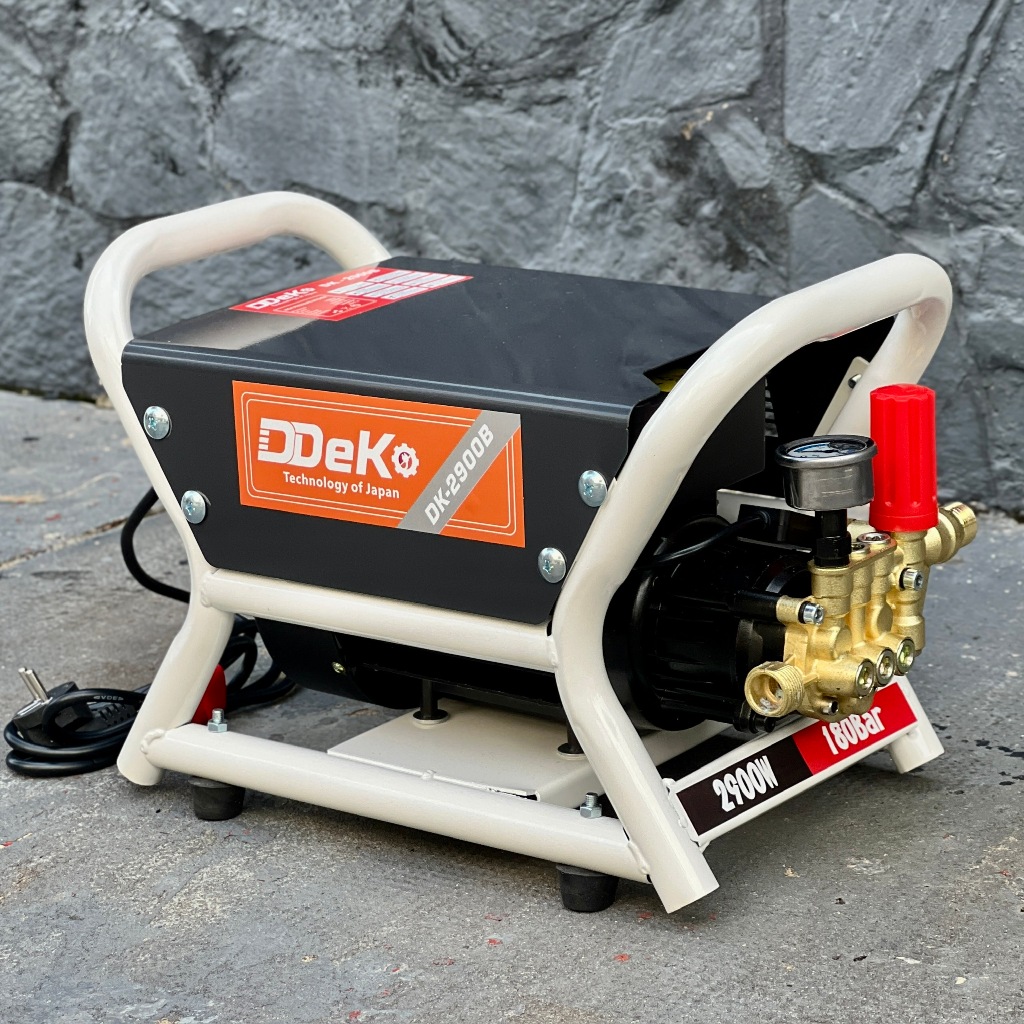 Máy Rửa Xe Gia Đình DEKO DK-2900B Có Chỉnh Áp, Công Suất 2900W, Lưu lượng 10 L/p, Áp lực 120~180bar