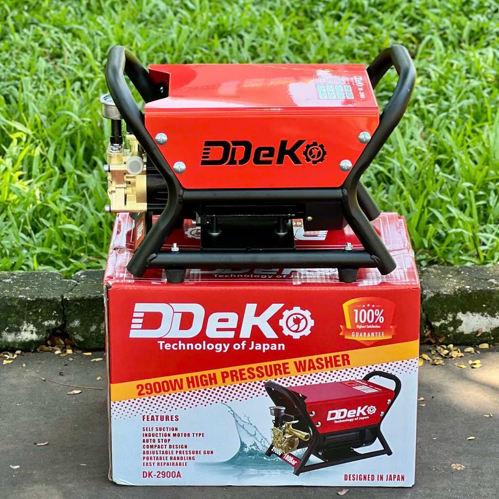 Máy xịt rửa xe gia đình DEKO DK-2900AK, Công suất 2900W, Lưu lượng 10L/p, Áp lực nước 120~180Bar