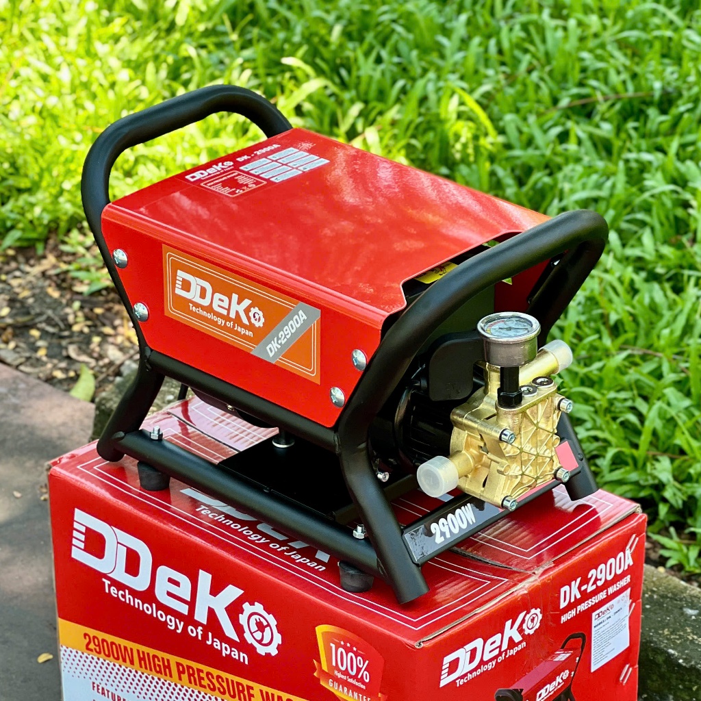 Máy xịt rửa xe gia đình DEKO DK-2900AK, Công suất 2900W, Lưu lượng 10L/p, Áp lực nước 120~180Bar