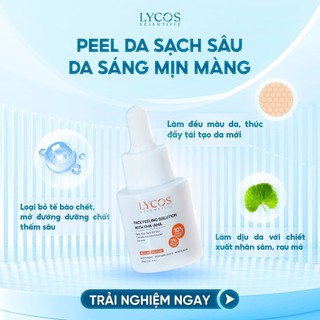 Tinh Chất Peel Da Lycos 10% AHA – 2% BHA: Tái Tạo Da Không Bong Tróc, không kiêng khem