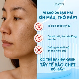 Tinh Chất Peel Da Lycos 10% AHA – 2% BHA: Tái Tạo Da Không Bong Tróc, không kiêng khem