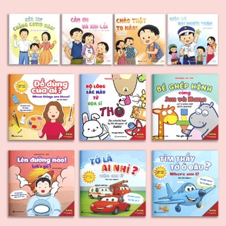 Sách Truyện tranh Ehon- Giúp bé Kỹ năng, Màu sắc, Nhận biết, và Hình khối (Bộ 10 cuốn)