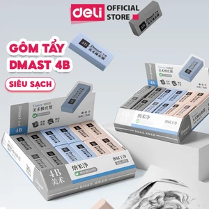 Gôm Tẩy 4B Cao Cấp Dmast Deli - Tẩy Mềm Siêu Sạch Ít Vụn Không Mòn Rách Giấy Tẩy Mỹ Thuật Học Sinh Sinh Viên
