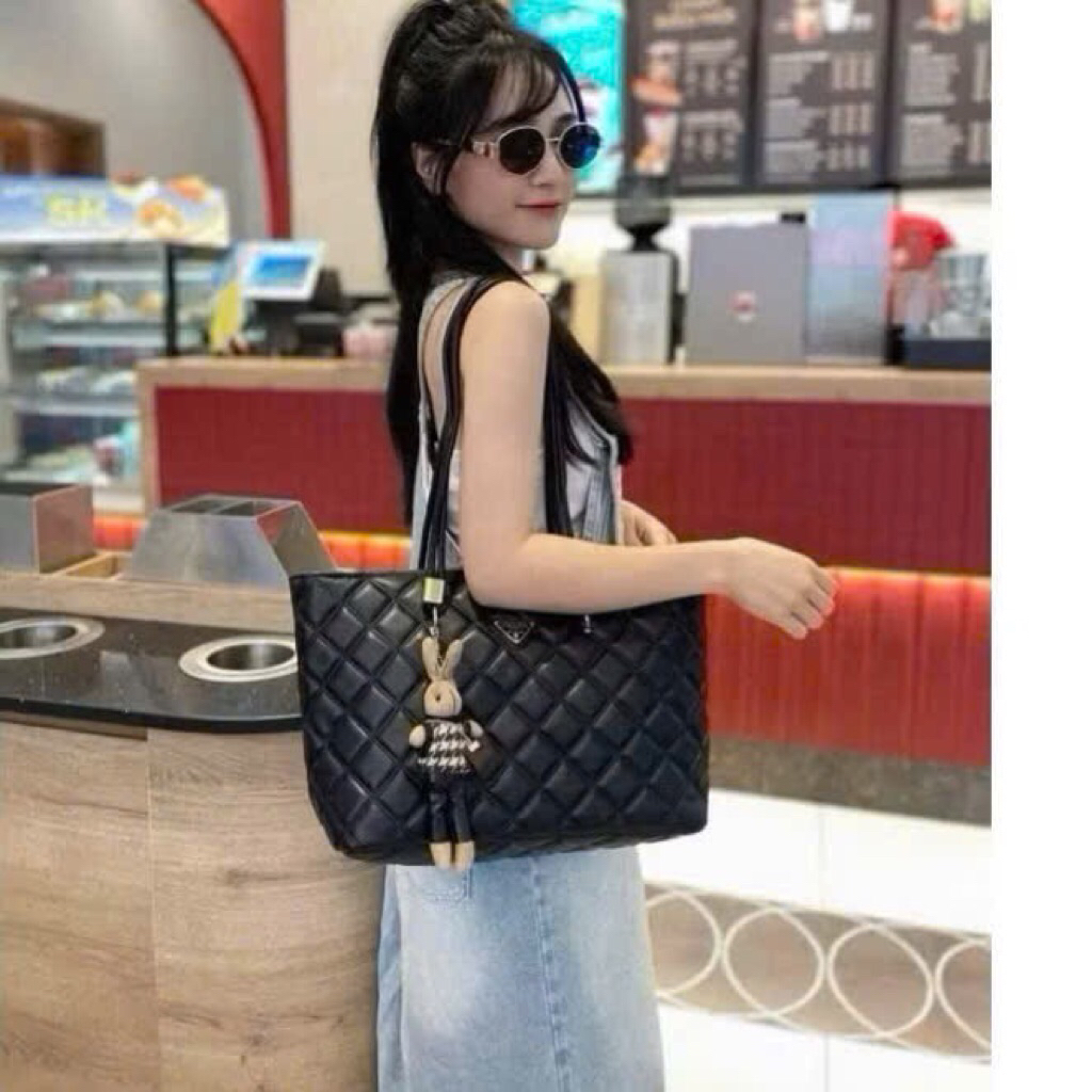 Túi công sở túi xách A4 kt35cm trần trám kèm gấu