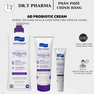 (TEM CÔNG TY) Kem Dưỡng Rosken AD Probiotic Cream 75mL & 400mL Chăm Sóc Viêm Da, Chàm, Kích Ứng