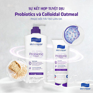 (TEM CÔNG TY) Kem Dưỡng Rosken AD Probiotic Cream 75mL & 400mL Chăm Sóc Viêm Da, Chàm, Kích Ứng