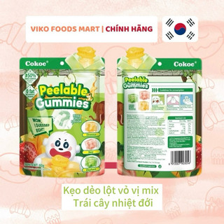 [COMBO MIX 50 GÓI + QUÀ] KẸO DẺO TRÁI CÂY 3D LỘT VỎ BOBO COCKO NHIỀU VỊ - [60-75GR]