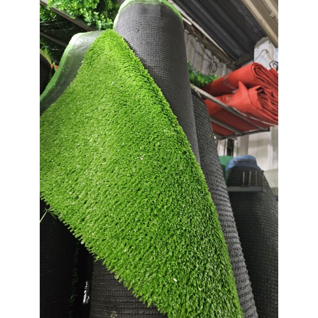 Combo 5m2(2m x 2.5m) Thảm cỏ nhân tạo 1cm đế PU không bụi đen trải sàn và dán tường, trải sân vườn