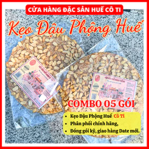 COMBO 5 Gói Kẹo Đậu Phộng Cô Ti Gói 150g Thơm Ngon Chuẩn Vị, Đặc Sản Huế