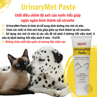 UrinaryMet – Tan Sỏi  & Ngừa Sỏi Struvite, Hỗ Trợ Tiết Niệu Cho Chó Mèo | Dolfos Ba Lan